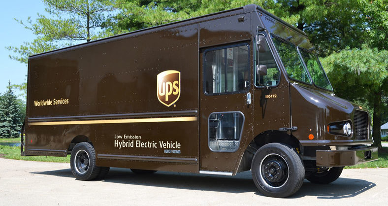 An example of UPS's hybrid delivery vehicles!