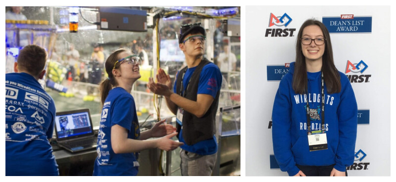 Erica Rossi competes with her FIRST Robotics team